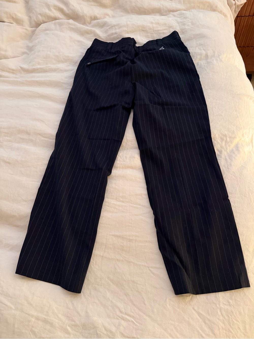 Men's Pinstripe Dress Pants - Navy